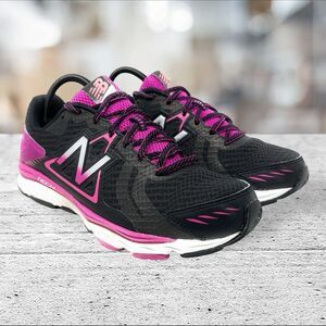 New Balance Womens 670 V5 W670BK5 Black Pink‎ Running Shoes Sneakers Size 11 B